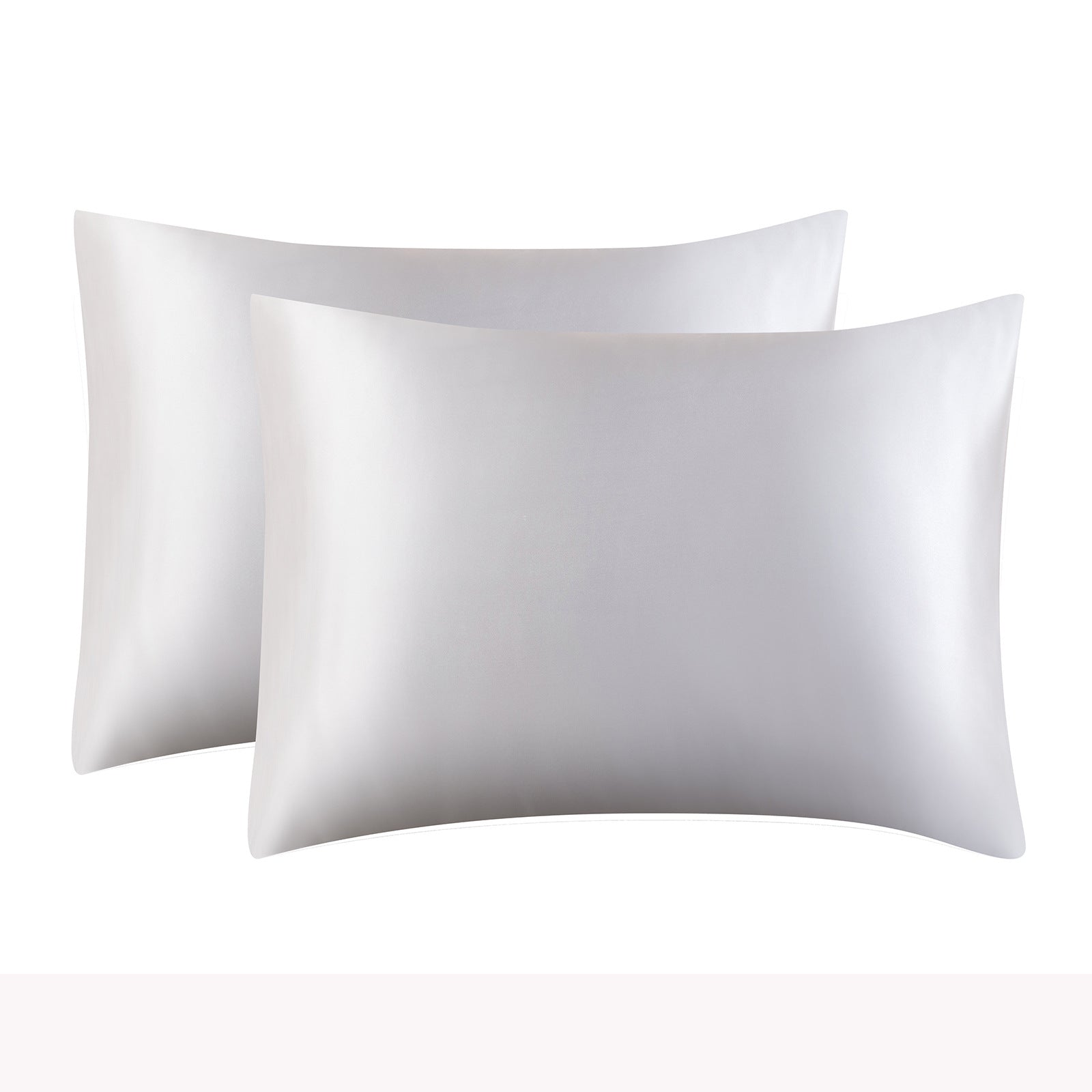 Solid Color Satin Imitation Silk Pillowcase - Calm Cloud Bedding